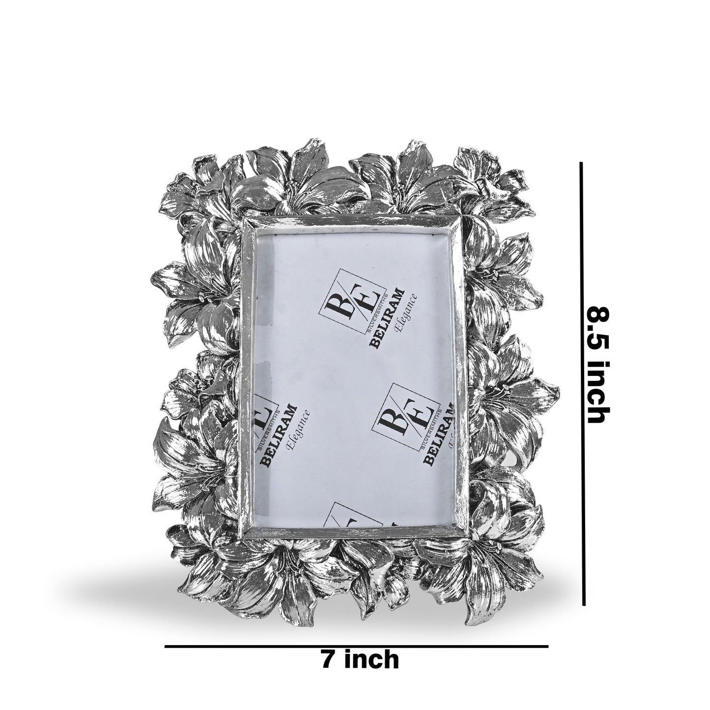Silver Floral Photo Frame