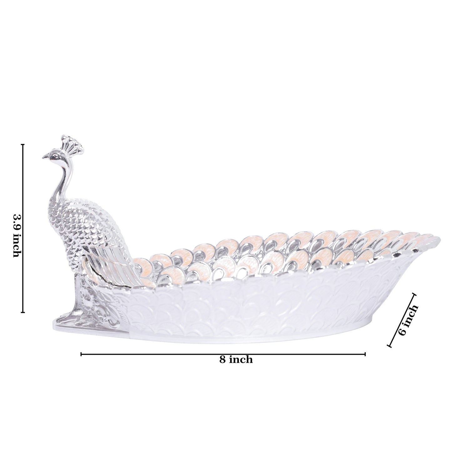 Peacock Platter - Peach