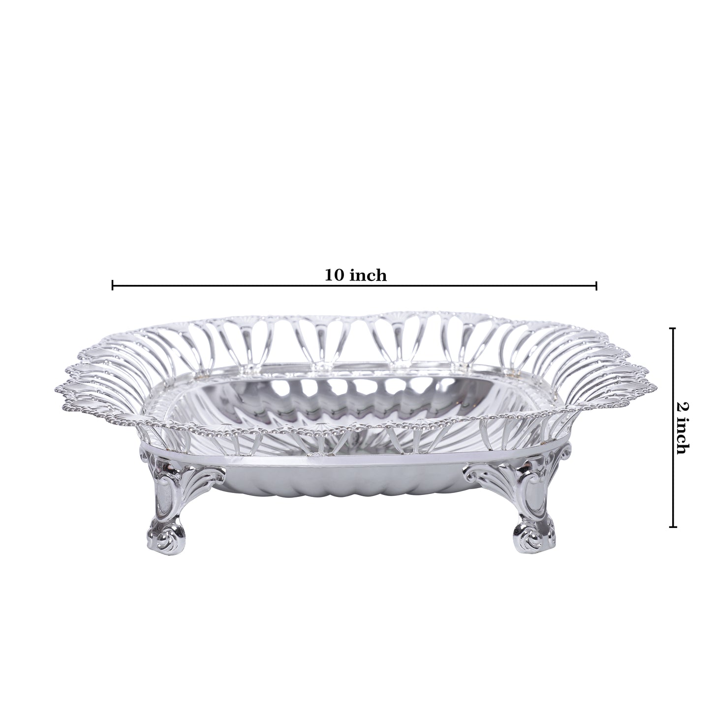 Silver Square Tray (10")