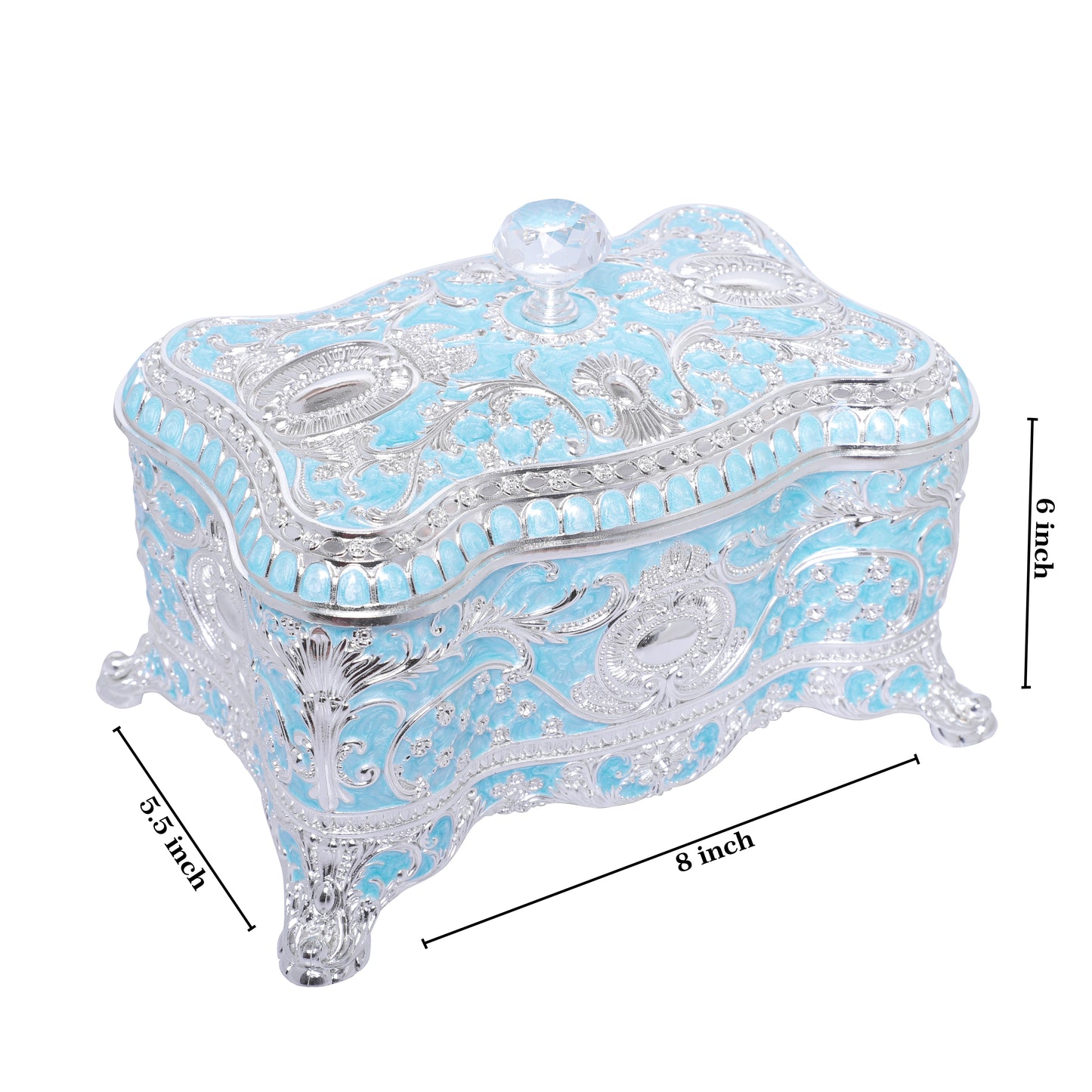 Crystal Nob Dry Fruit Box - Blue