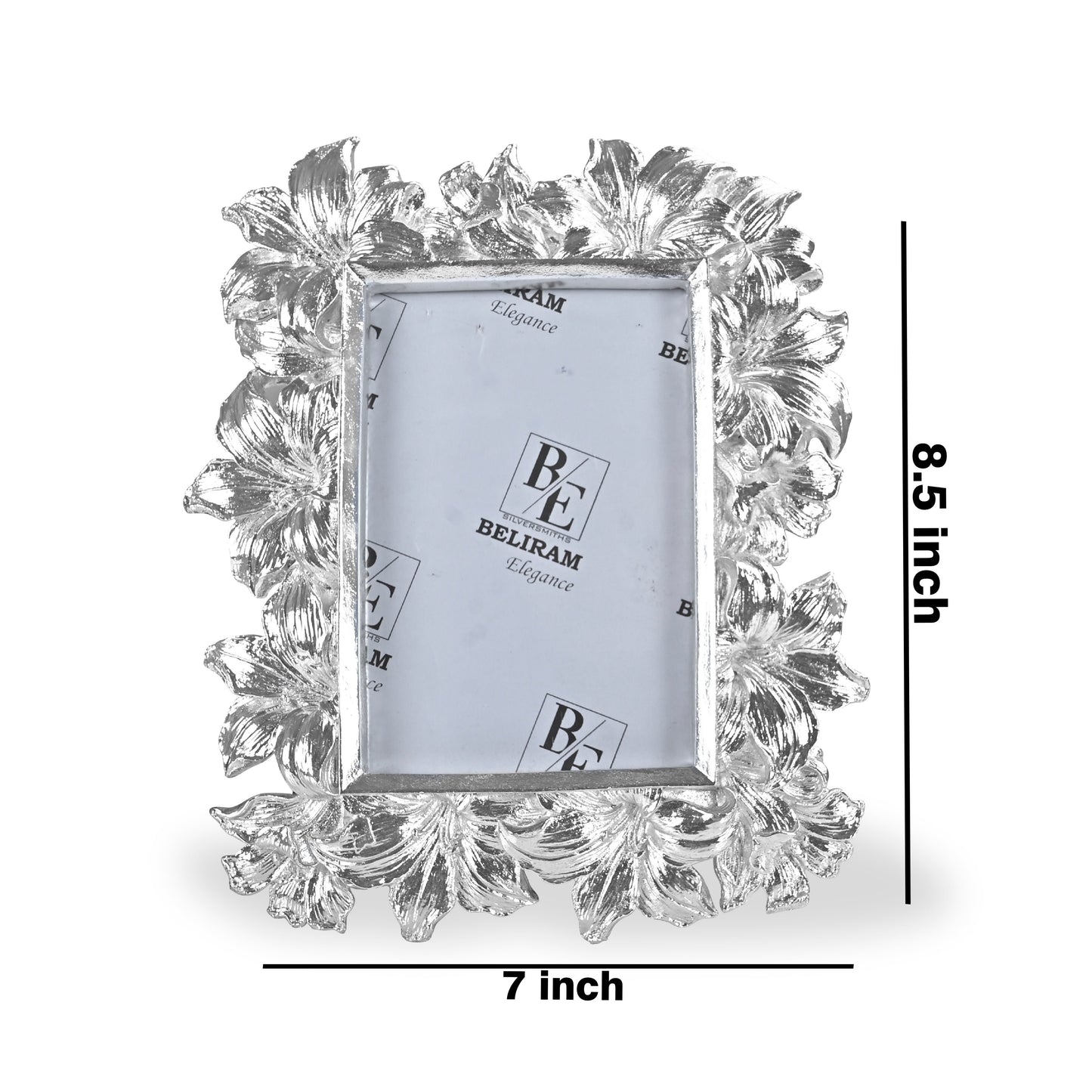 Silver Floral Photo Frame