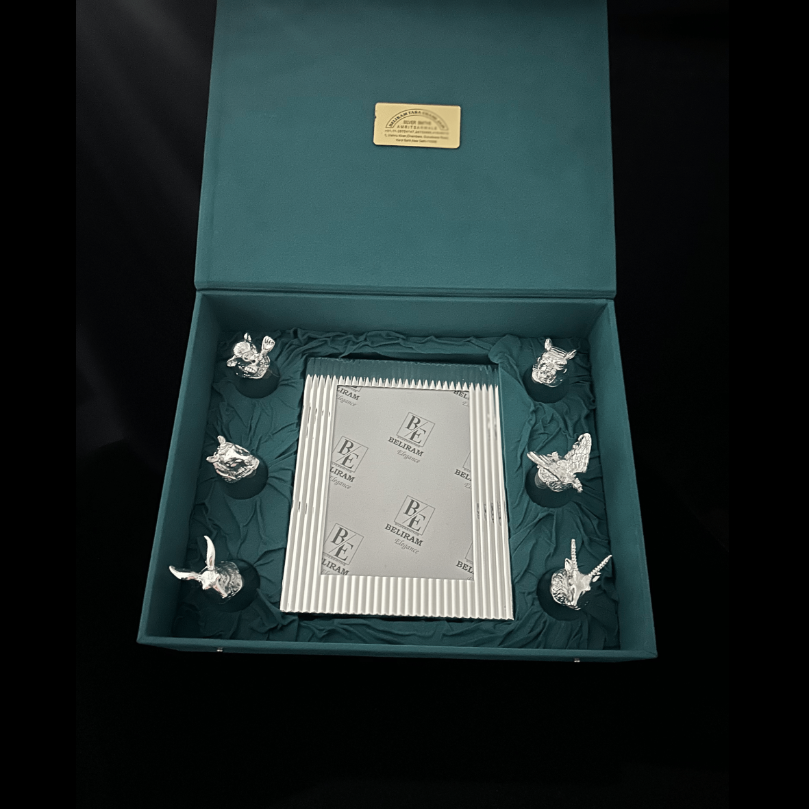 Silver Shot Glasses With Photo Frame