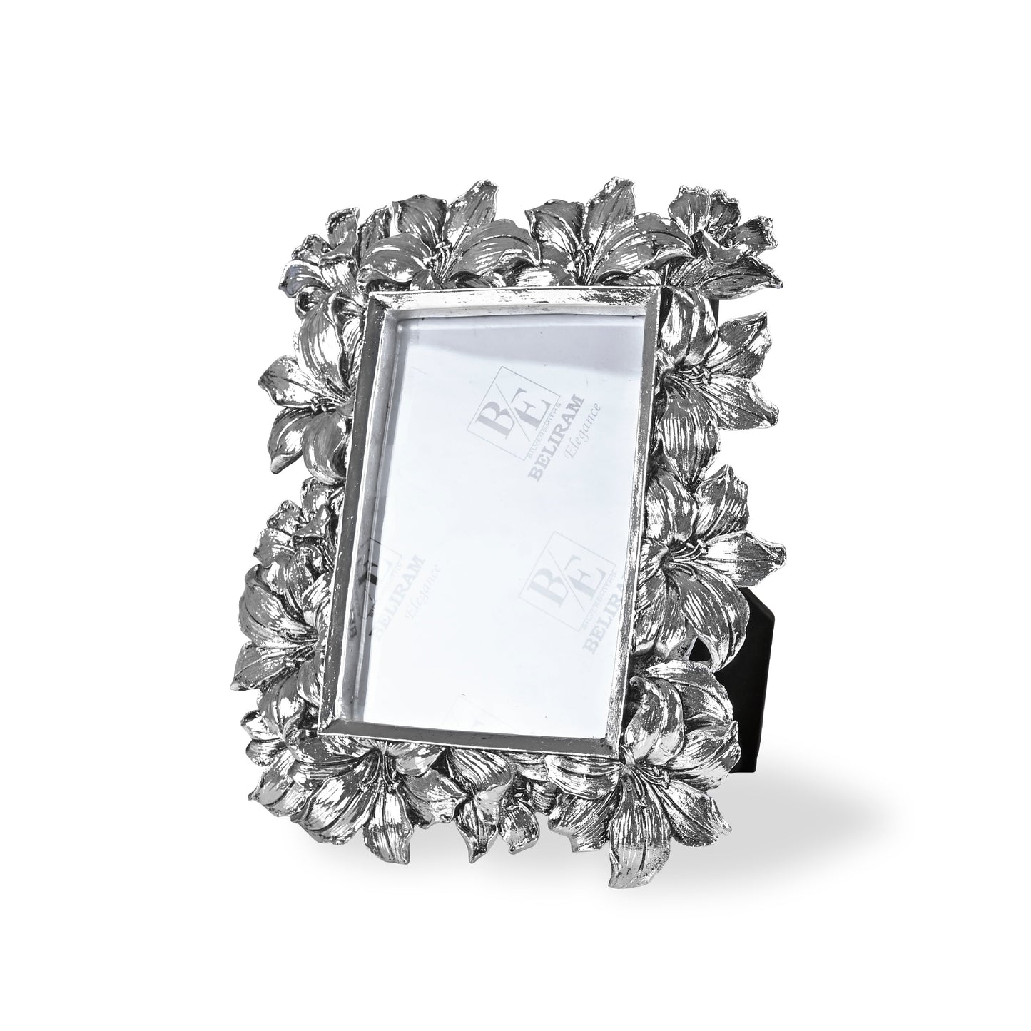 Silver Floral Photo Frame