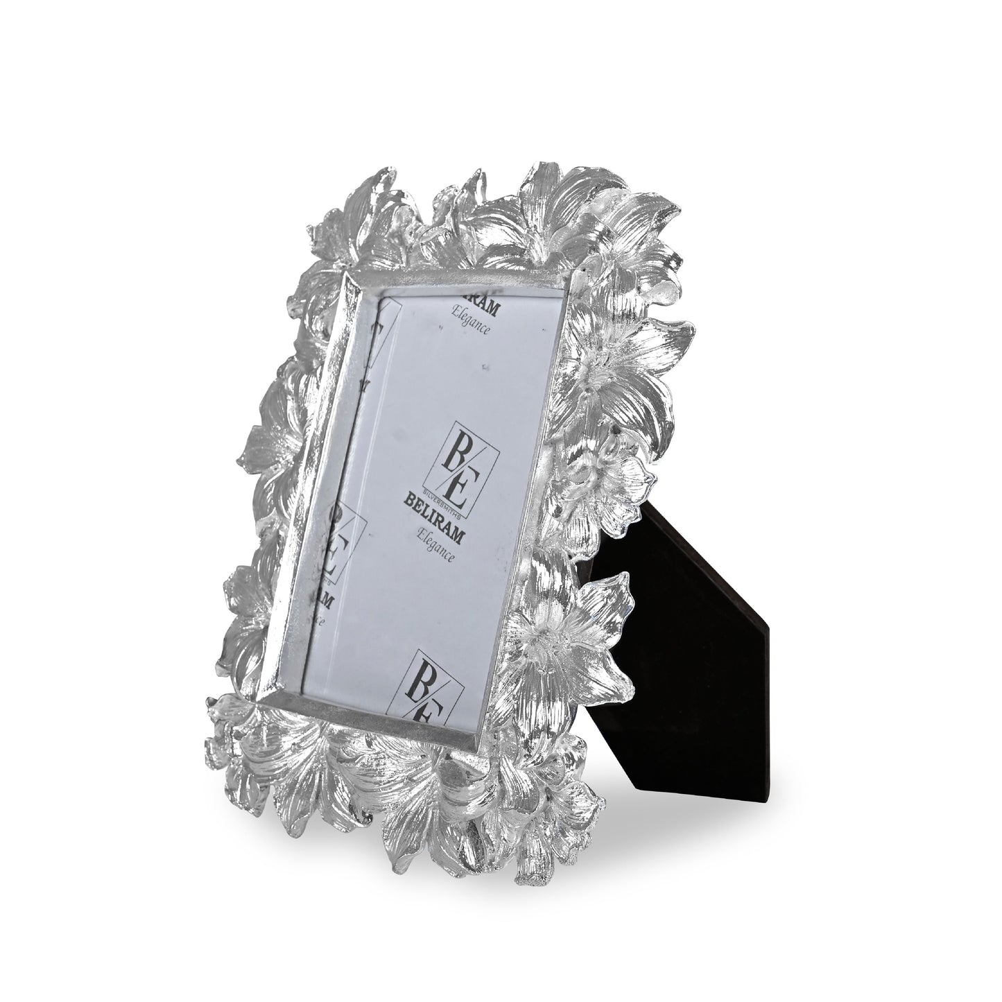 Silver Floral Photo Frame
