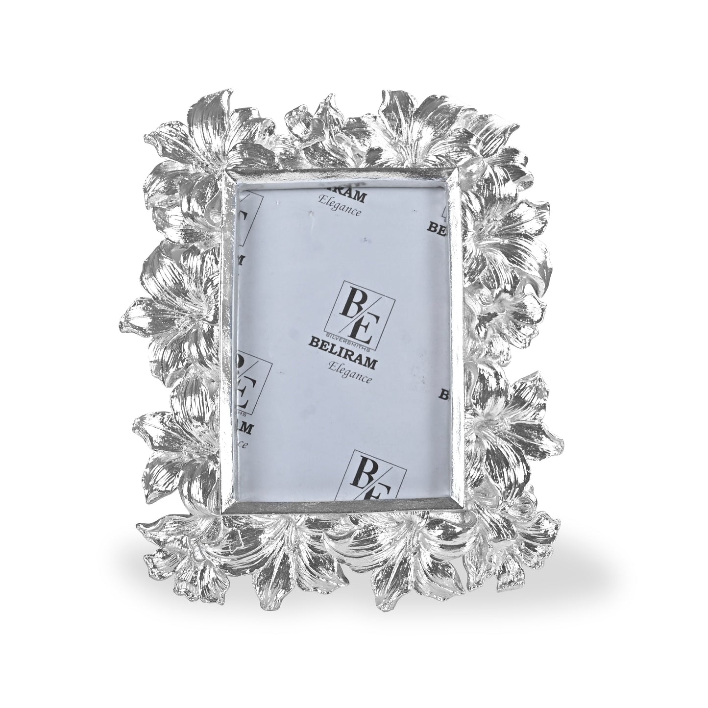 Silver Floral Photo Frame