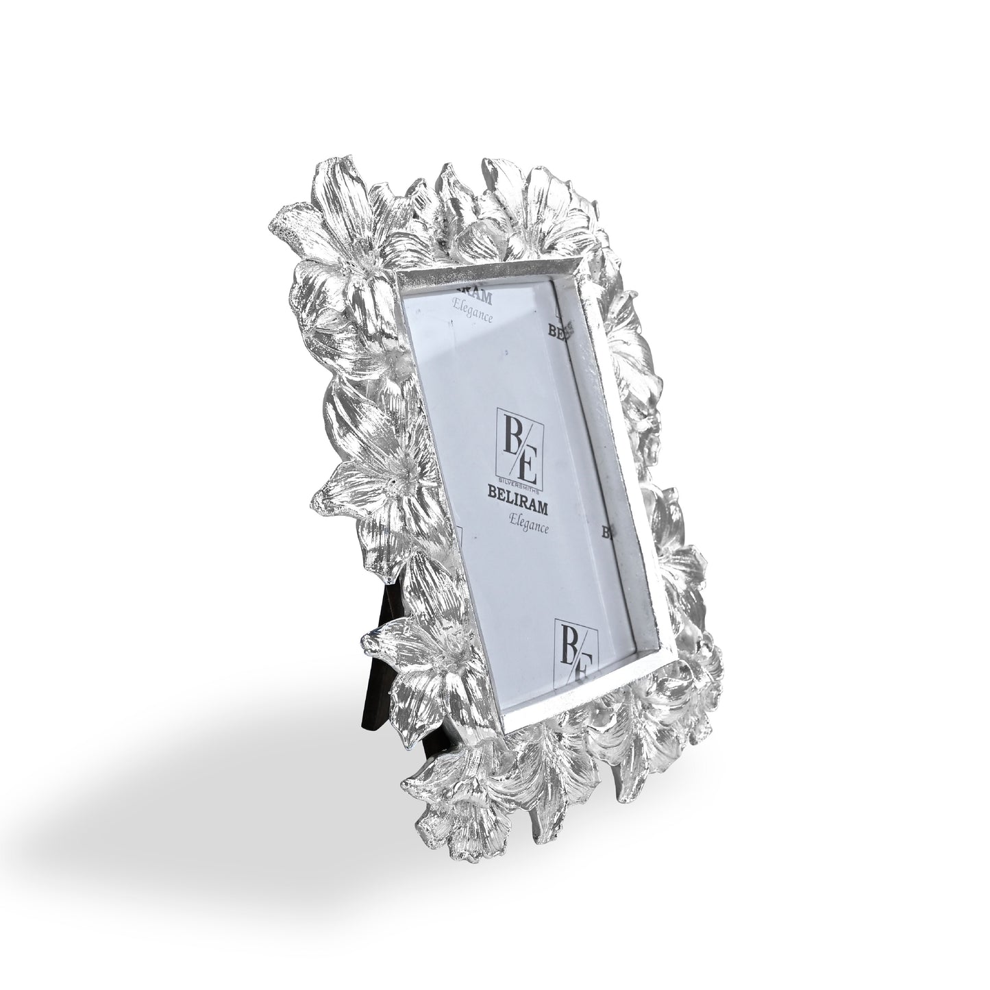 Silver Floral Photo Frame