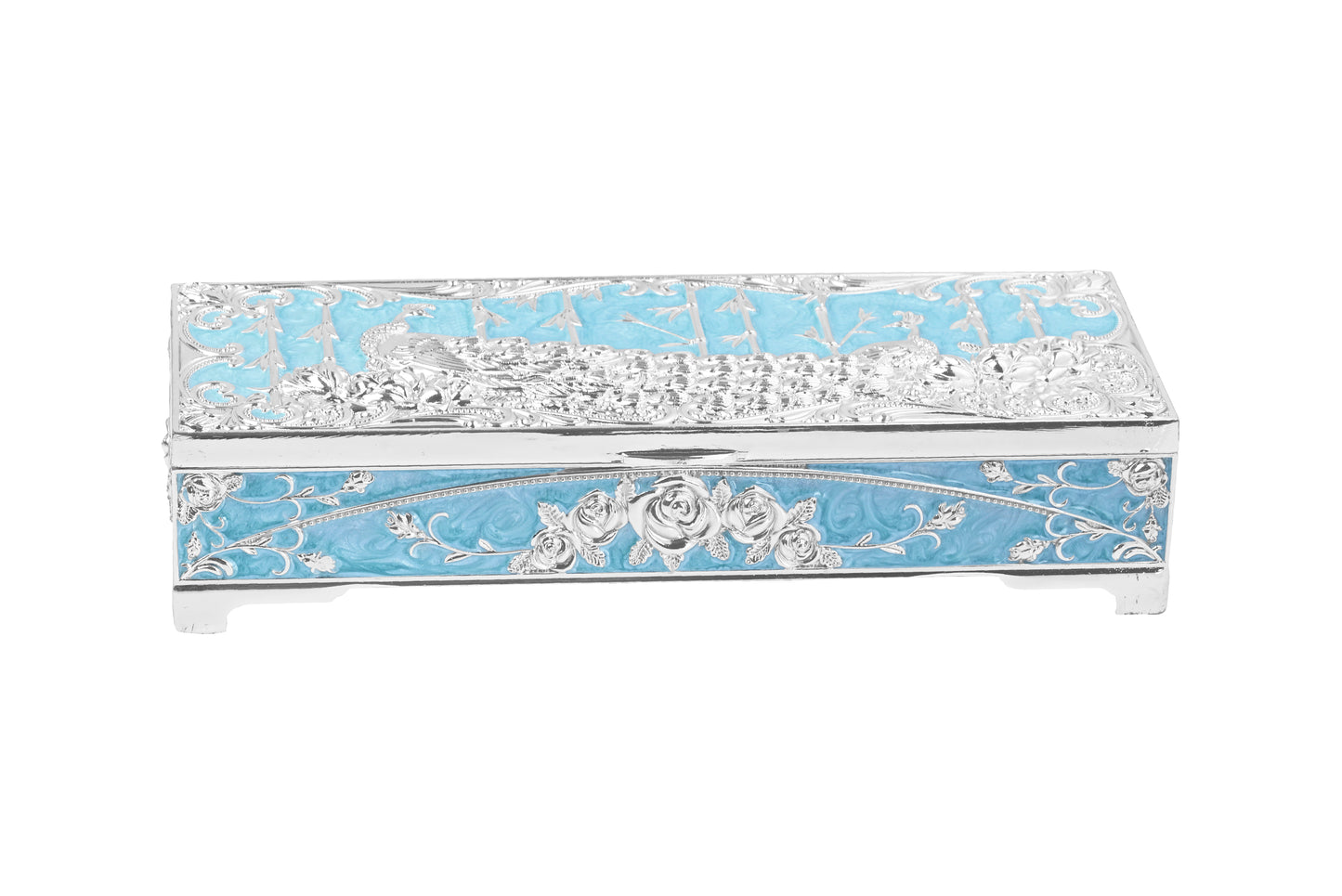 Peacock Dry Fruit Box (blue)