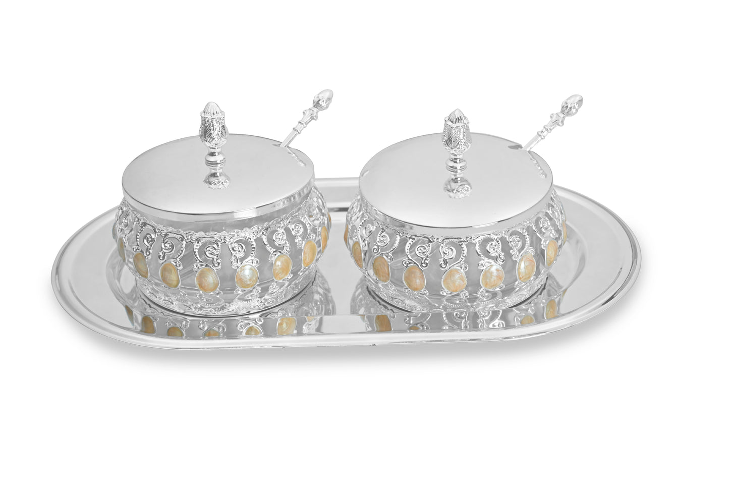 Tray With Enamel Bowls