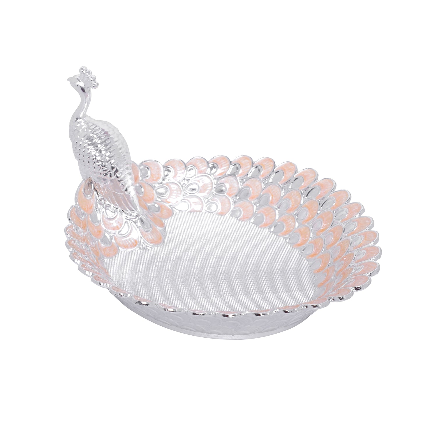 Peacock Platter - Peach