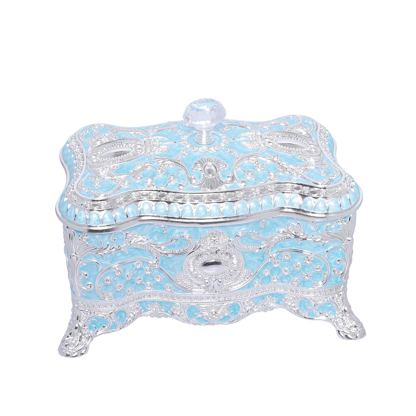 Crystal Nob Dry Fruit Box - Blue