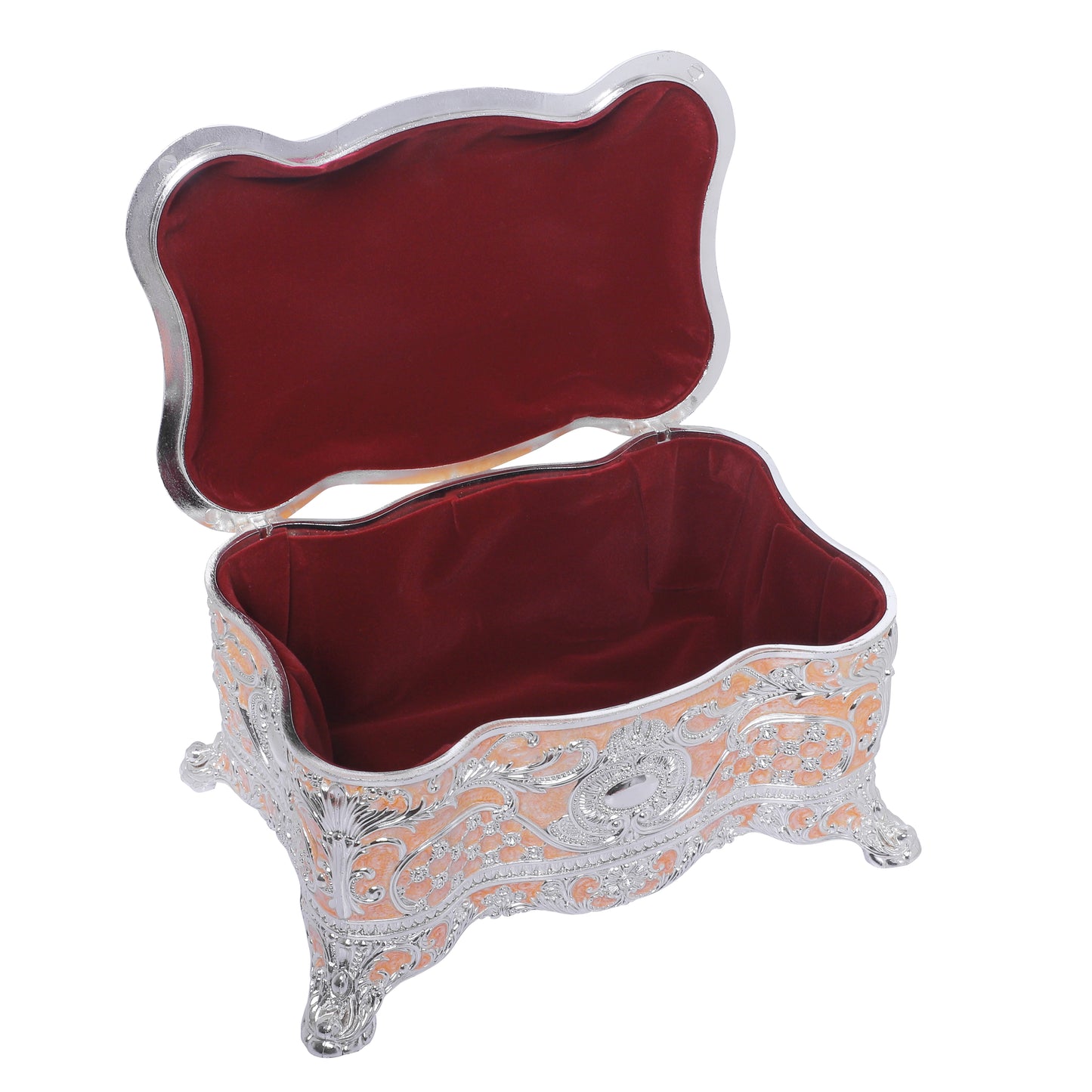 Crystal Nob Dry Fruit Box - Peach