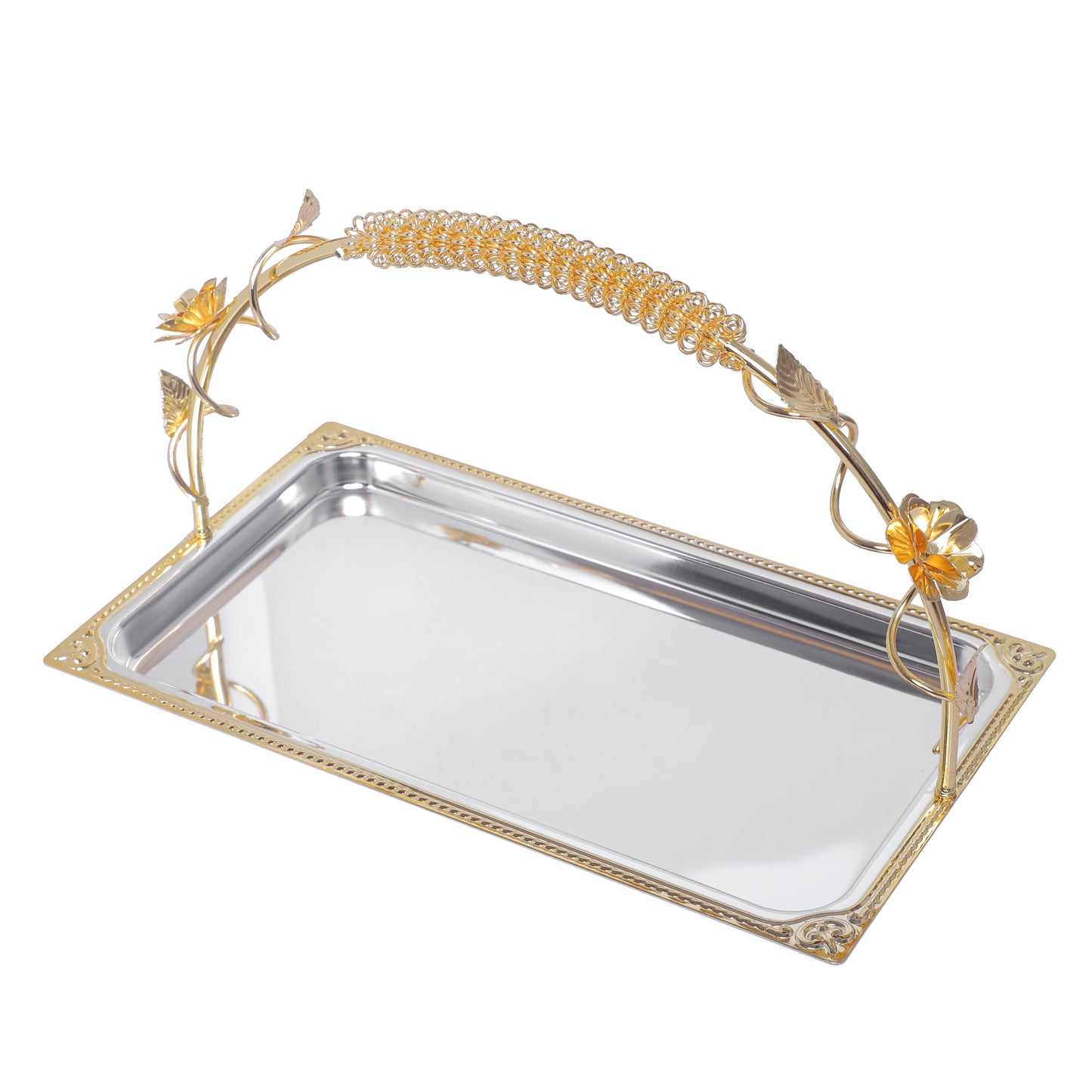 Flower Design Rectangle Basket