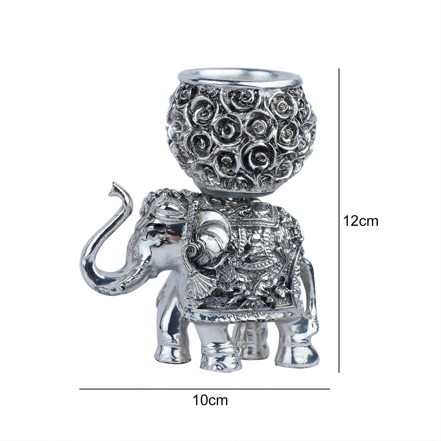Elephant with t light holder - PAIR