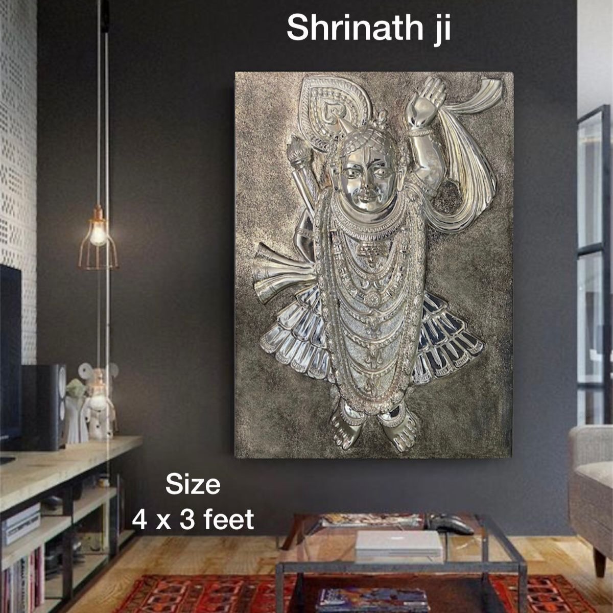 SriNath ji wall hanging- 4x3 feet