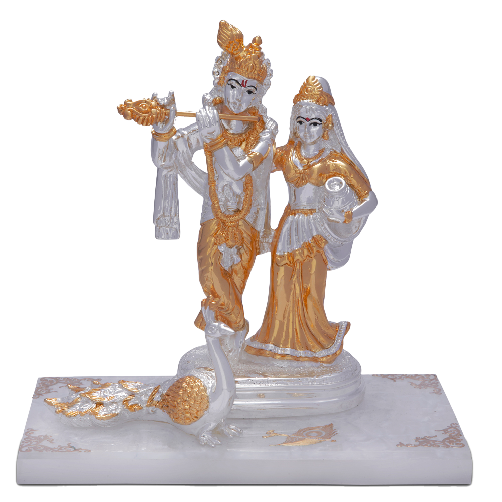 Radha Krishan with Peacock