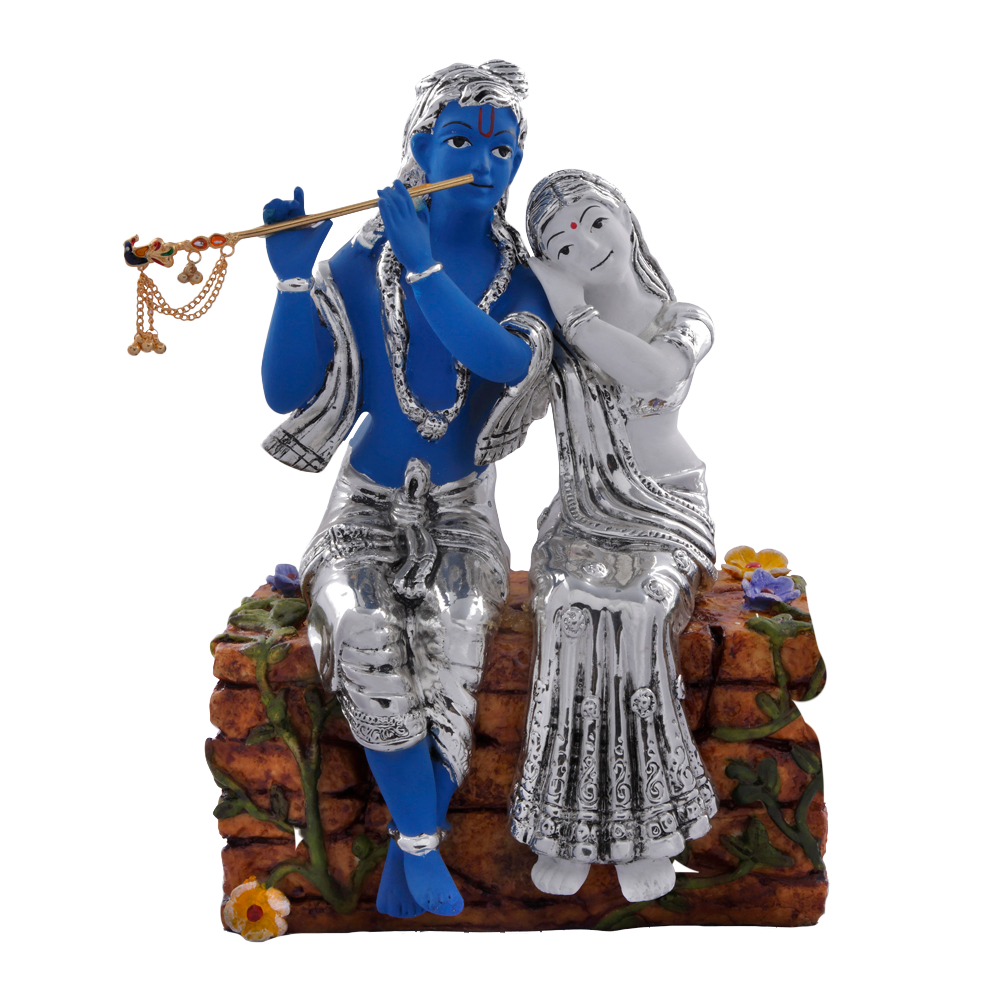 Radha Krishan Sitting on a Rock