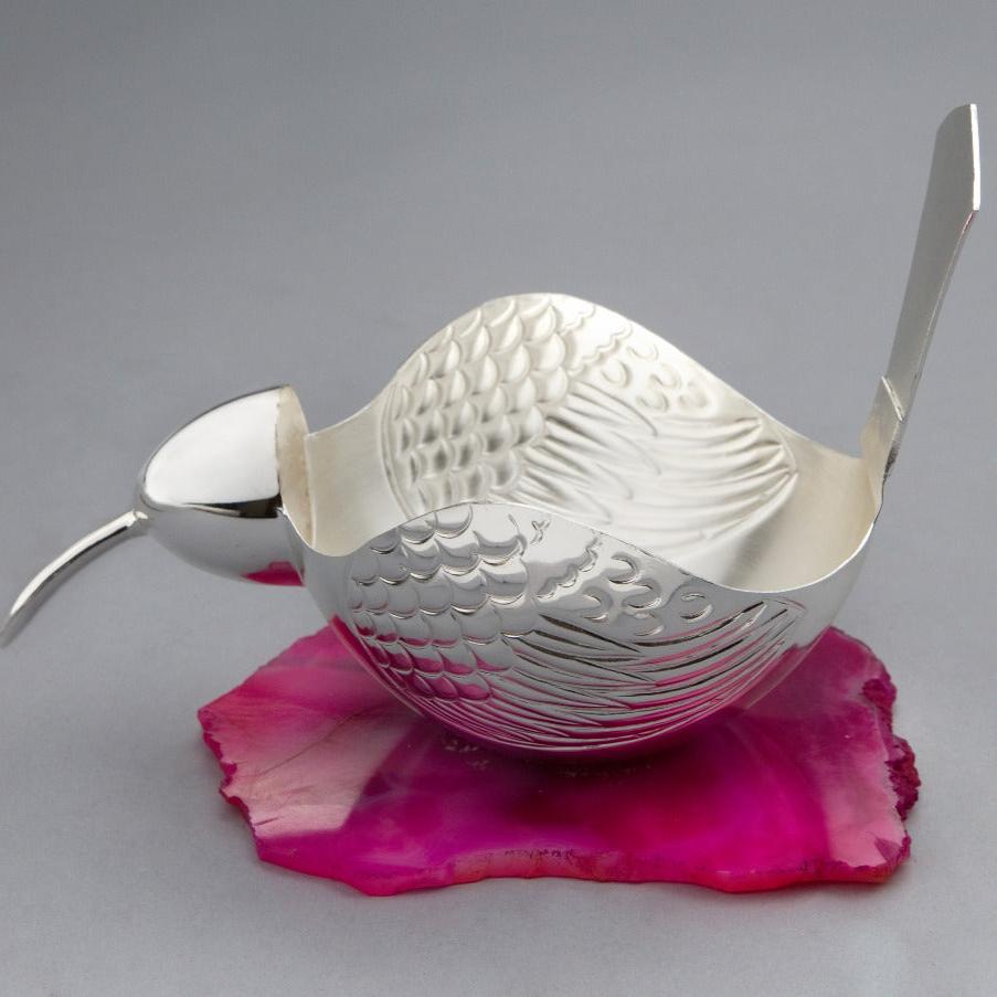 Rippoused Bird Bowl on agate base