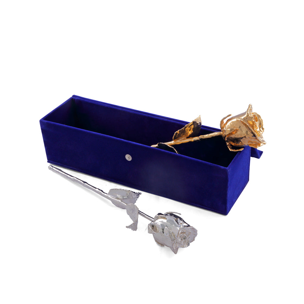 Silver plated Rose - 11 inch