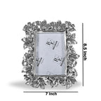Silver Floral Photo Frame