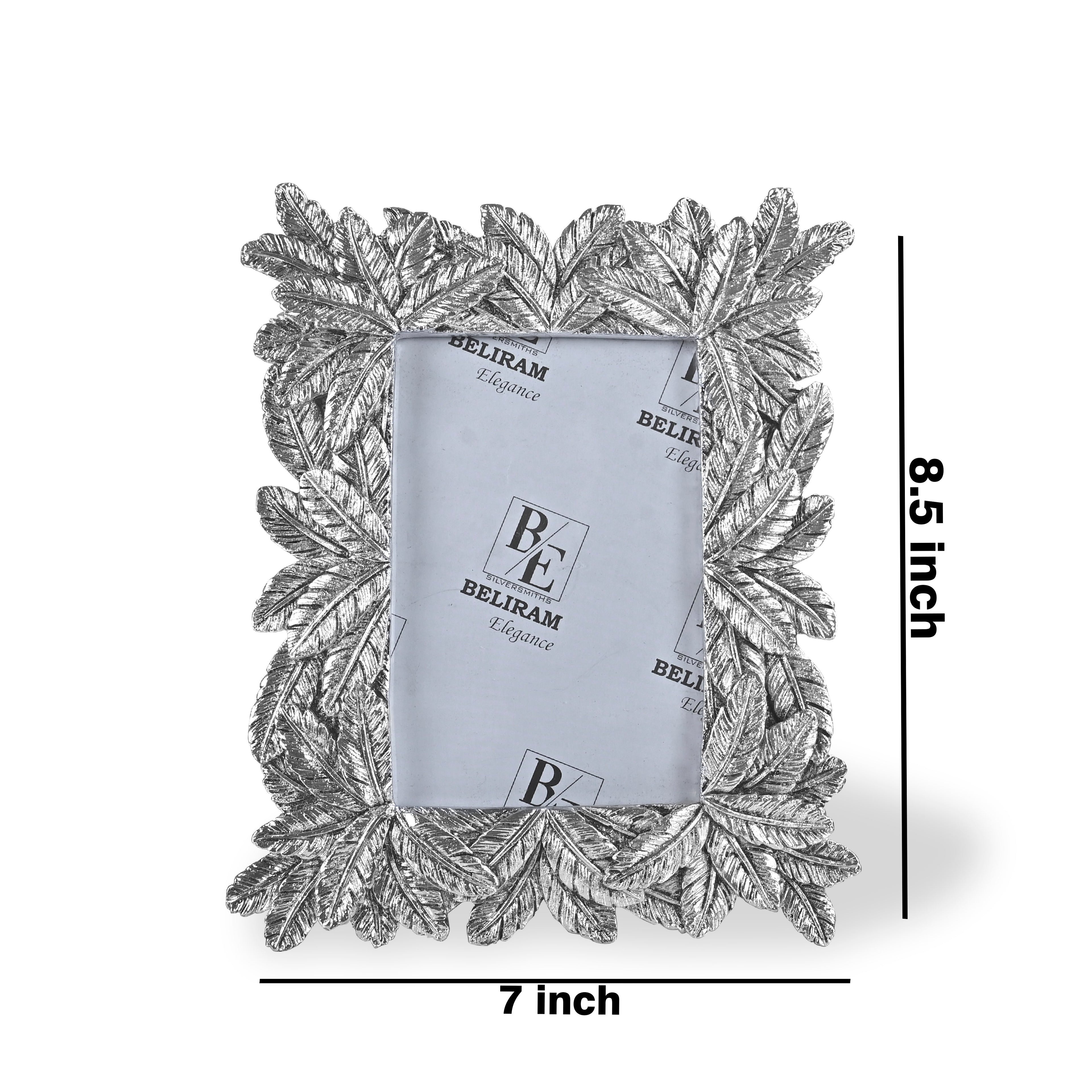 Silver Leaves Design Photo Frame