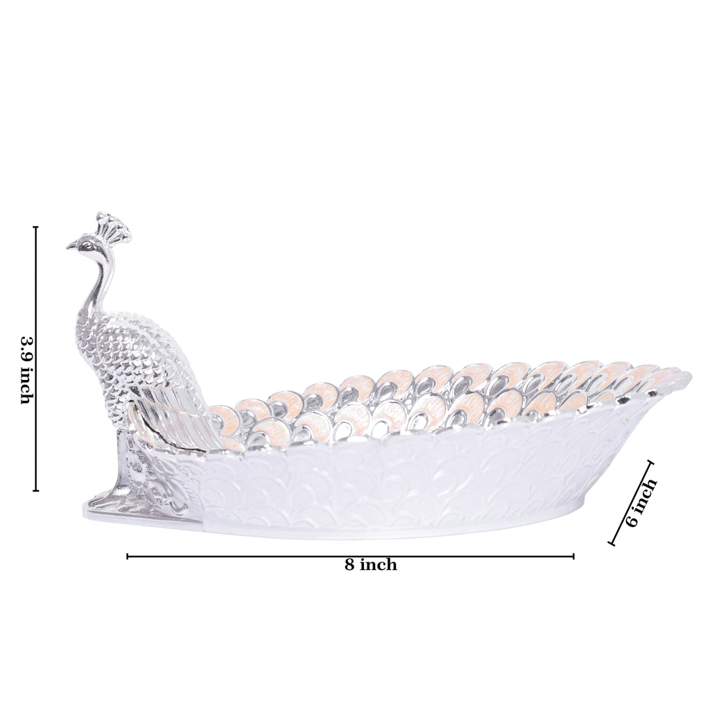 Peacock Platter - Peach