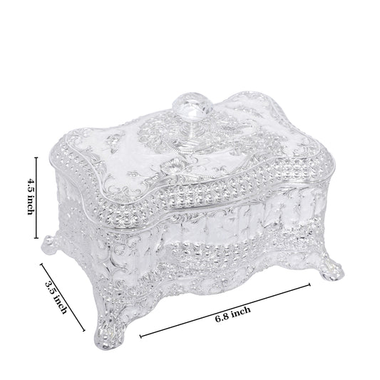 Crystal Nob Dry Fruit Box - White