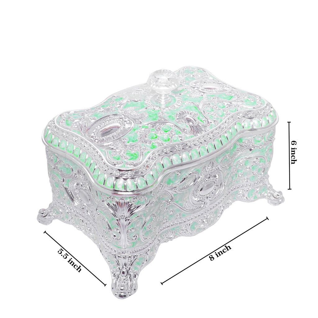 Crystal Nob Dry Fruit Box - Green