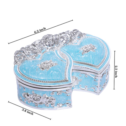 Jewellery Box Heart Shaped - Blue