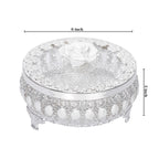 Flower Nob Round Box - White