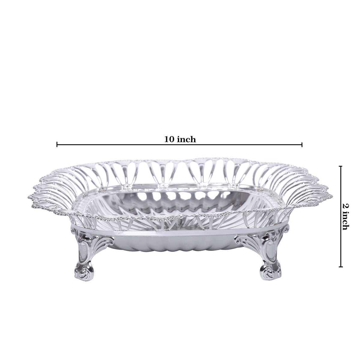 Silver Square Tray (10")