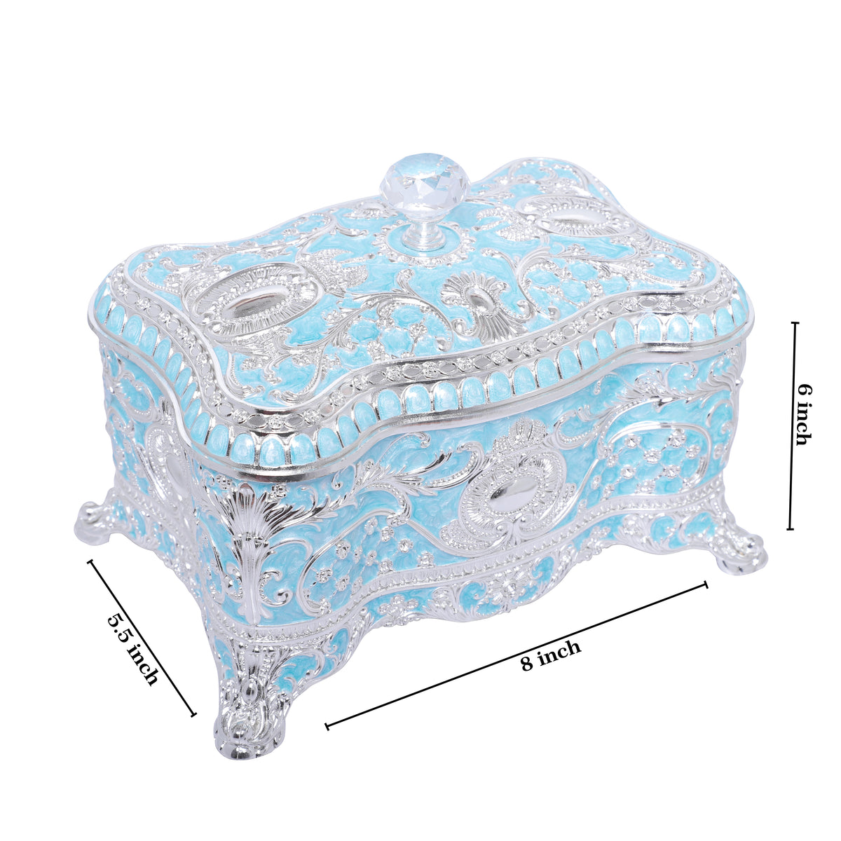 Crystal Nob Dry Fruit Box - Blue