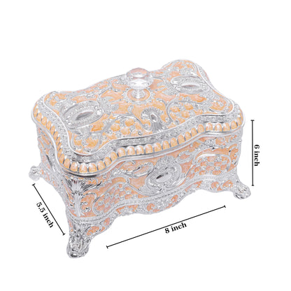Crystal Nob Dry Fruit Box - Peach