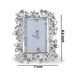 Silver Floral Photo Frame