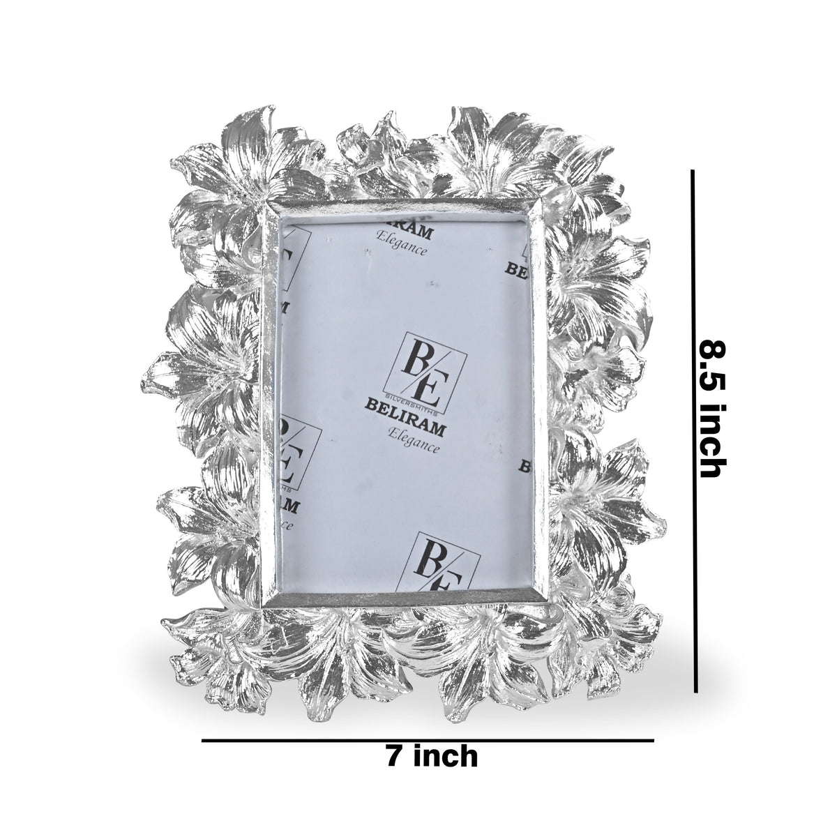 Silver Floral Photo Frame
