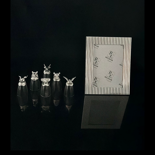 Silver Shot Glasses With Photo Frame