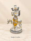 Silver Cladded Krishna Ji with Cow