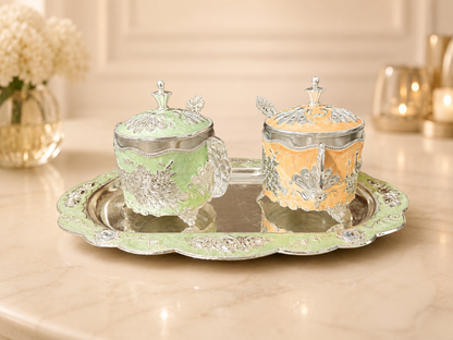 2 Lid Boxes With Tray