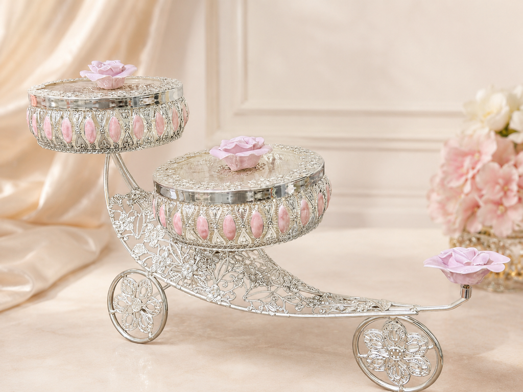 Floral Carriage Serving Box