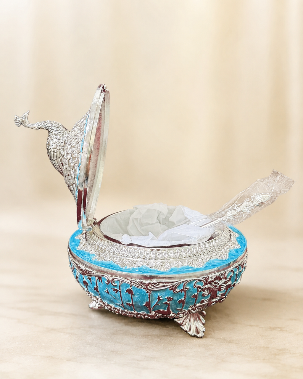 Single Peacock Candy Box