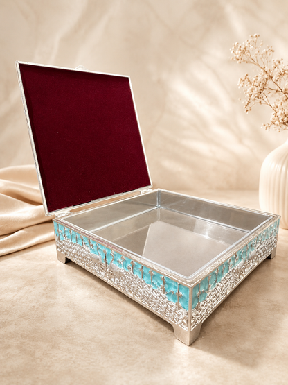 Blue Peacock Jewellery Box