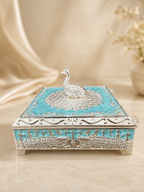 Blue Peacock Jewellery Box