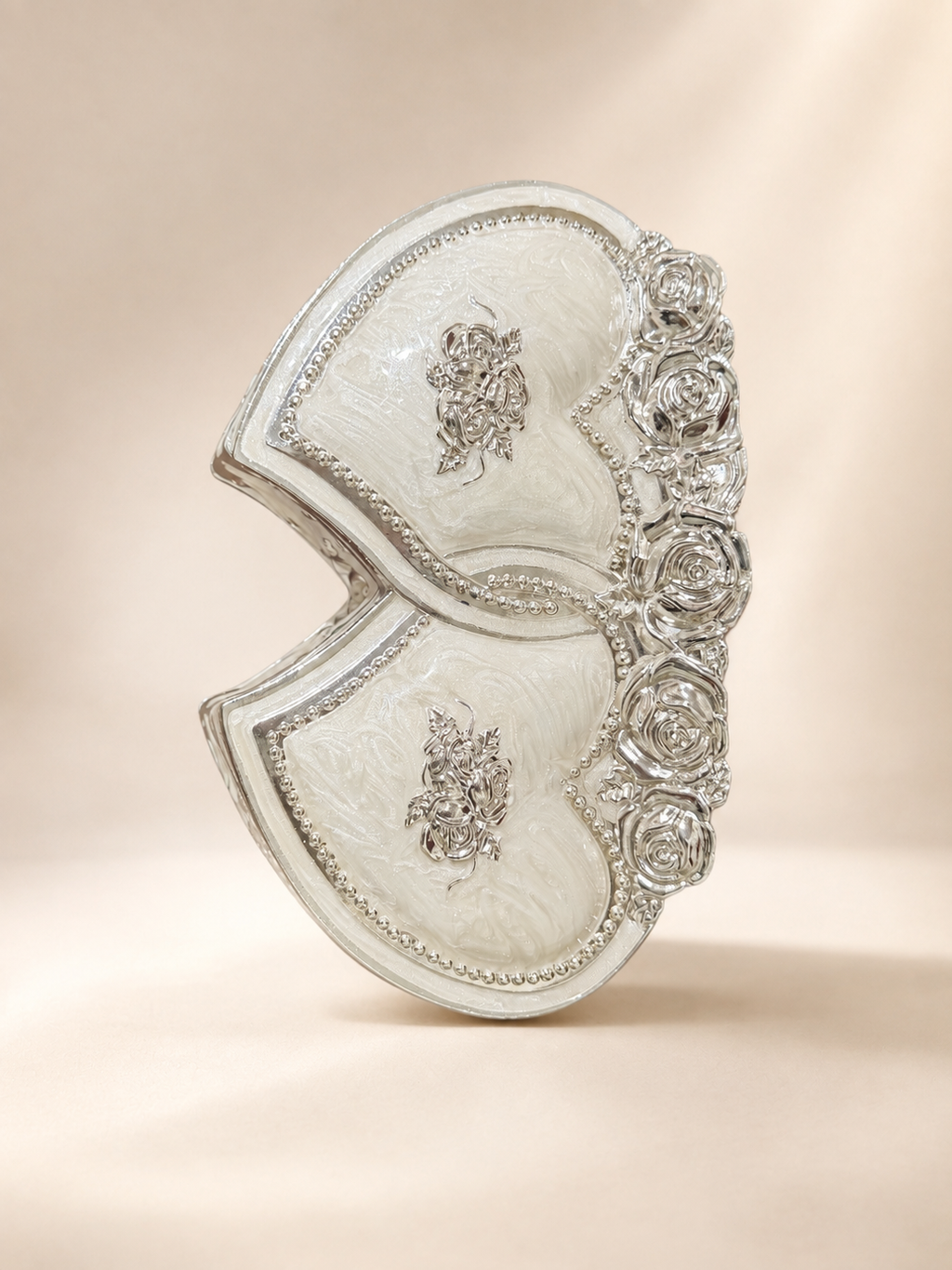 Jewellery Box Heart Shaped - White