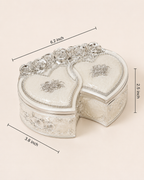 Jewellery Box Heart Shaped - White