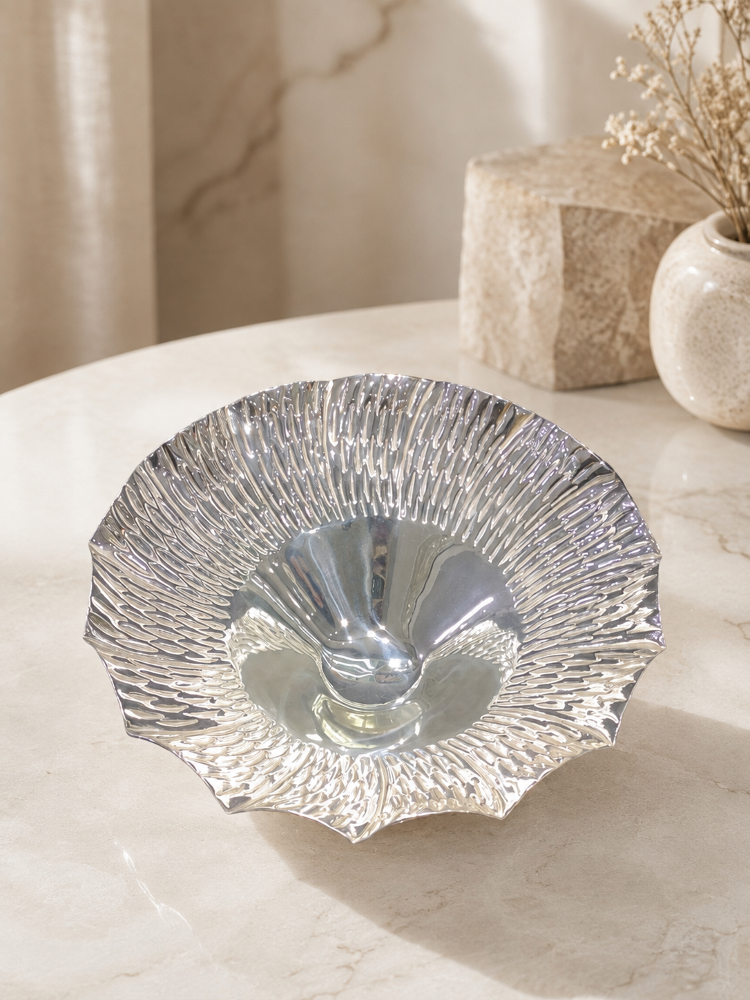 Silver Petal Bowl