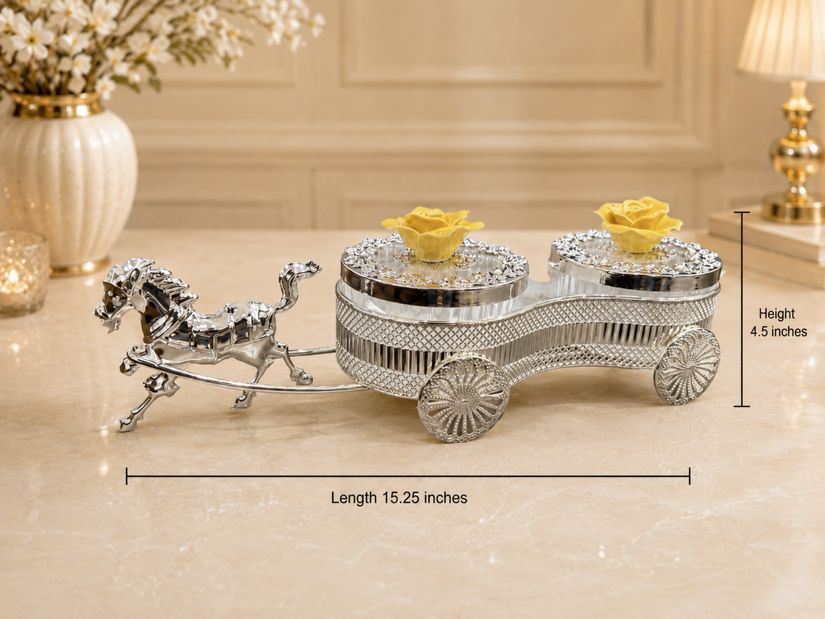 Double Dry Fruit Box with Horse Cart