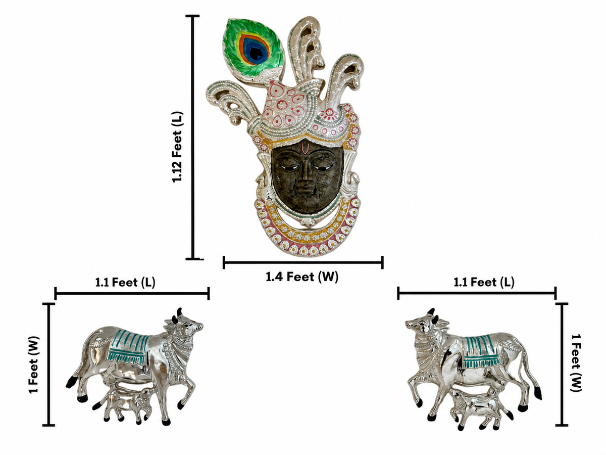Sreenath Ji Face + Cows
