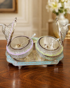 2 Peacock Candy Box with Tray