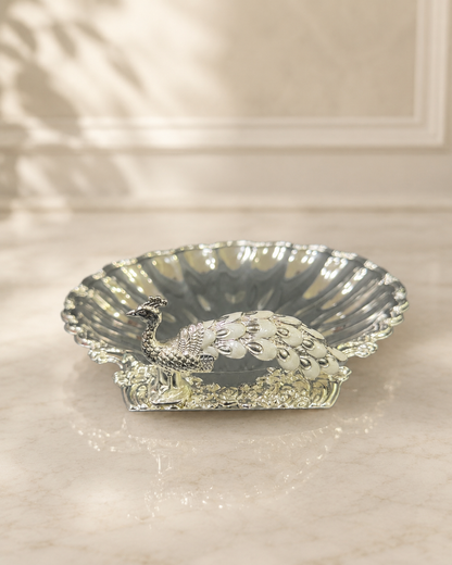 Peacock Platter White