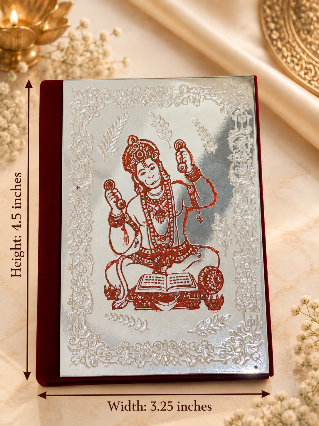 Silver Plated Hanuman Chalisa