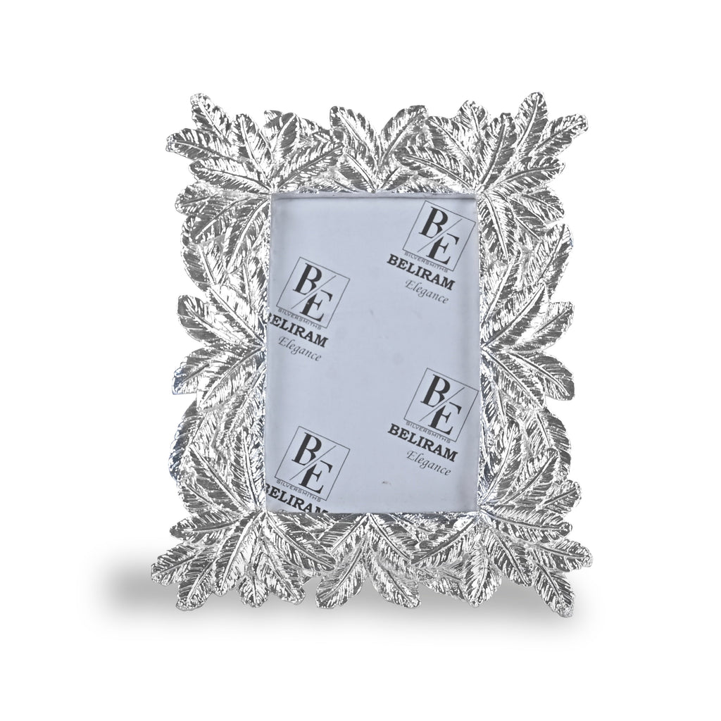 Silver Leaves Design Photo Frame
